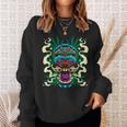 Cannabis Tiki Mask Hawaiian Totem Smoke Weed Hemp Idea Sweatshirt Gifts for Her