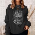 Car Engine Blueprint Car Auto Mechanic Garage Engineer Men Sweatshirt Gifts for Her