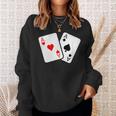 Card Game Spades And Heart As Cards For Skat And Poker Sweatshirt Geschenke für Sie