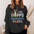 Carrot Bunny Happy Easter Day One Hoppy Kindergarten Teacher Sweatshirt Gifts for Her