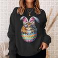 Cat Lover Easter Egg Happy Easter Bunny Ears Sweatshirt Gifts for Her