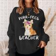 Cat Lover For Teachers Educators Appreciation Sweatshirt Gifts for Her