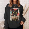 Cat Ramen Noodle Japanese Anime Manga Ramen Kawaii Cat Sweatshirt Gifts for Her