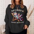 Cat Retired Lovin Mondays Meow Animal Lover Retirement Sweatshirt Gifts for Her