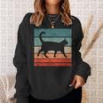 Cat Retro Style Vintage Sweatshirt Gifts for Her