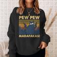 Cat Vintage Pew Pew Pew Madafakas Cat Crazy Pew Vintage Sweatshirt Gifts for Her