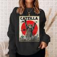 Catzilla Anime Lover Kawaii Animals Japanese Style Movies Sweatshirt Gifts for Her