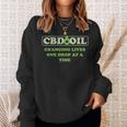 Cbd Oil Changing Lives One Drop At A Time Hemp Slogan Sweatshirt Gifts for Her