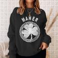 Celtic Theme Maher Irish Family Name Sweatshirt Gifts for Her