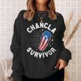Chancla Survivor Puerto Rican Puerto Rico Spanish Joke Sweatshirt Gifts for Her