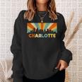 Charlotte City Retro Vintage Nc North Carolina 70S Sweatshirt Gifts for Her