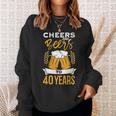 Cheers And Beers To 40 Years Birthday Beer Beer Lover Sweatshirt Gifts for Her