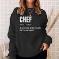 Chef Definition Chef & Cook Cooking Culinary Sweatshirt Gifts for Her