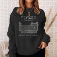 The Chemistry Cat Periodic Table Of Elements Sweatshirt Gifts for Her