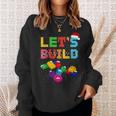 Christmas Let's Build Master Builder Block Brick Building Sweatshirt Gifts for Her
