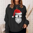Christmas Santa Claus Face Sunglasses With Hat Beard Sweatshirt Gifts for Her