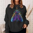 Cicada Insect Bug Colorful Entomology Entomologist Sweatshirt Gifts for Her