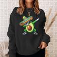 Cinco De Mayo Dabbing Avocado Mexican Sombrero Sweatshirt Gifts for Her