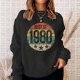 Circular Vintage Best Of 1980 44 Year Old 44Th Birthday Sweatshirt Gifts for Her
