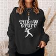 Classic Aged I Throw Stuff Shot Put Athlete Throwing Sweatshirt Gifts for Her
