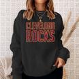 Cleveland Rocks Distressed Style Sweatshirt Gifts for Her