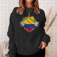 Colombia Flag Superhero Colombian Flag Sweatshirt Geschenke für Sie