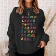 Colorful Ethiopian Alphabet Letters Sweatshirt Gifts for Her