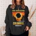 Columbus Indiana 2024 Total Solar Eclipse Sweatshirt Gifts for Her