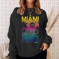 Cool Miami Beach Outfit Colorful Miami Graphic Sweatshirt Gifts for Her