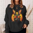 Cooler Haase Bunny Mit Sonnenbrille Ostern Sweatshirt Geschenke für Sie