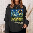 Countryside Total Solar Eclipse Cleburne Texas Sweatshirt Gifts for Her