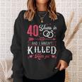 Couples Married 40 Years 40Th Wedding Anniversary Sweatshirt Gifts for Her