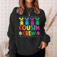 Cousin Crew Bunny Rabbit Easter Day Eggs Hunting Squad Sweatshirt Gifts for Her
