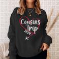 Cousins Trip 2024 Heart Vacation Travel Cousins Weekend Sweatshirt Gifts for Her