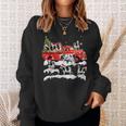 Cow Riding Red Truck Merry Christmas Farmer X-Mas Ugly Sweatshirt Gifts for Her