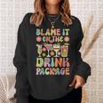 Cruise Vacation Cruising Drinking Blame It On Drink Package Sweatshirt Gifts for Her