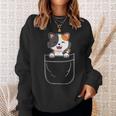 Cute Calico Cat Kitten In Pocket Sweatshirt Gifts for Her