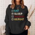 Cute Eat Sleep Gorilla Repeat Monke Tag Vr Gamer Sweatshirt Gifts for Her
