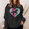 Cute Horse Retro Heart Horse Sweatshirt Gifts for Her