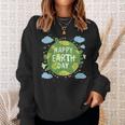 Cute Planet Earth Saying Happy Earth Day 2024 Sweatshirt Gifts for Her