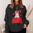 Cute Unicorn Lover Valentines Day Heart Sweatshirt Gifts for Her