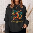 Dabbing Dragon Chinese New Year Of The Dragon 2024 Sweatshirt Gifts for Her