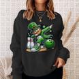 Dabbing Leprechaun Bowling Irish Bowler St Patrick's Day Sweatshirt Gifts for Her