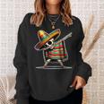 Dabbing Mexican Skeleton Poncho Cinco De Mayo Let's Fiesta Sweatshirt Gifts for Her