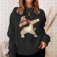 Dabbing Pug Dog Dab Dance Puppy Sweatshirt Gifts for Her