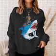 Dachshund Shark Kids Boys Men Space Galaxy Jawsome Sweatshirt Gifts for Her
