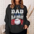 Dad Baseball Birthday Boy Family Baller B-Day Party Sweatshirt Gifts for Her
