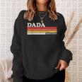 Dada Retro Vintage Dad For Lovers Fathers Day Sweatshirt Gifts for Her