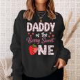 Daddy Of The Berry Sweet One Strawberry First Birthday Sweatshirt Gifts for Her