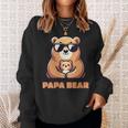 Damen Lustiger Süßer Papa-B Mit-Ausschnitt Sweatshirt Geschenke für Sie